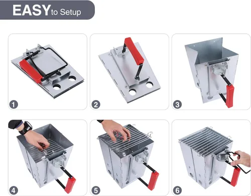 Miniatura 6 de REDACMP - Juego de iniciación de chimenea de carbón rápido extra grande de 12 pulgadas de alto, para parrillas de carbón, accesorios de chimenea