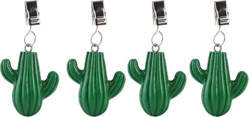 Miniatura 23 de TwoFish Home - Juego de 4 manteles de resina con diseño de flores amarillas para manteles y pesos, clips para manteles (flores de sol amarillas)