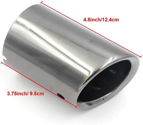 Miniatura 4 de Par de coches de acero inoxidable negro punta de escape silenciador extremo de la punta de tubo apto para Toyota Camry 2018 2019 2020