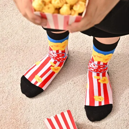 Miniatura 8 de Dsia Zamur Calcetines para niños y niñas, paquete de 4 a 6 unidades + caja de regalo, novedosos calcetines de pantorrilla coloridos para niños de 2