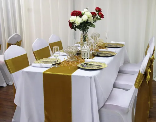 Miniatura 4 de WELMATCH Lazos para silla de satén rosa rubor, 12 unidades, para decoración de banquetes de boda, fiesta, evento, decoración (rosa rubor, 12)