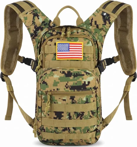 Miniatura 8 de Tactical Hydration Backpack 2L Water Bladder - Lightweight Durable Pack for Hiking, Running, Outdoor Adventures, Adjustable Straps & Leak-Proof