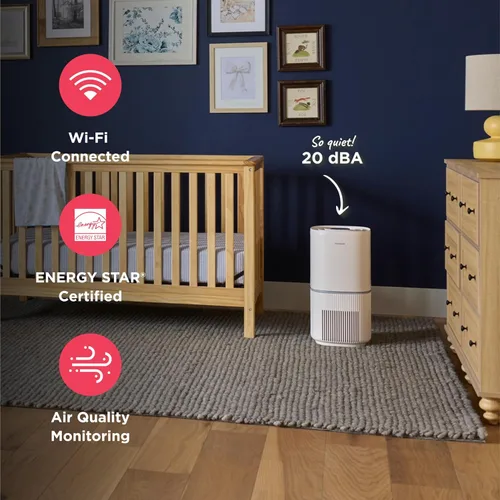 Miniatura 4 de Frigidaire PureA300 XL purificador de aire HEPA con Wi-Fi para habitaciones grandes, cubre hasta 1,685 pies cuadrados, filtración de 3 etapas