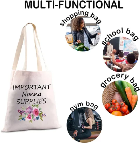 Miniatura 6 de JXGZSO Importante Nonna Supplies Tote Bag Nonna Regalo de cumpleaños Nonna Regalo Nonna Regalo del Día de la Madre