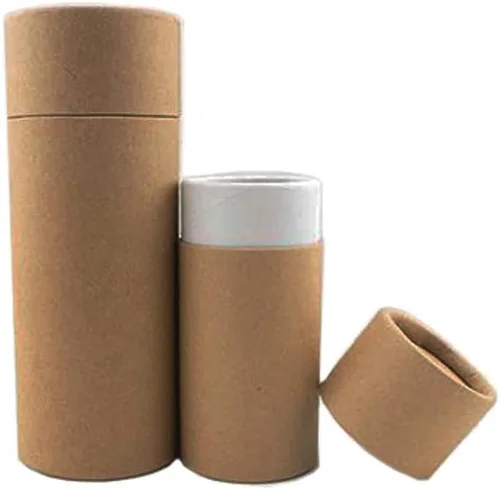 Caja de embalaje de tubo de papel Kraft de 0.3 fl oz, envases de desodorante de cartón, tubos de cartón Kraft, contenedores redondos de papel Kraft,