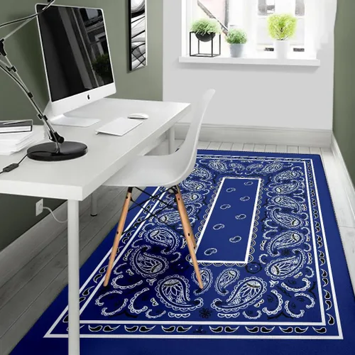 Miniatura 5 de Alfombra bandana personalizada, alfombra de área para decoración del hogar, alfombras para sala de estar, dormitorio, comedor (alfombra bandana 06)