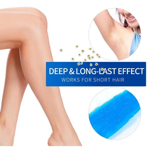 Miniatura 5 de Cuentas de cera de 2.5 lb/1100 g, kit de cera dura con 2 aceites de tratamiento de cera, cuentas de cera dura para piernas, axilas, cara y bikini