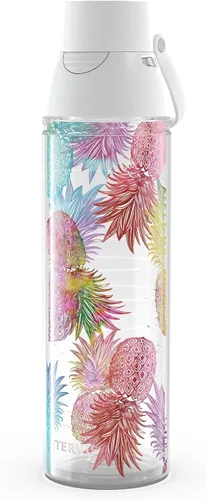 Miniatura 14 de Tervis Vaso aislado de doble pared con estampado de piña en acuarela hecho en Estados Unidos, mantiene las bebidas frías y calientes, 24 onzas