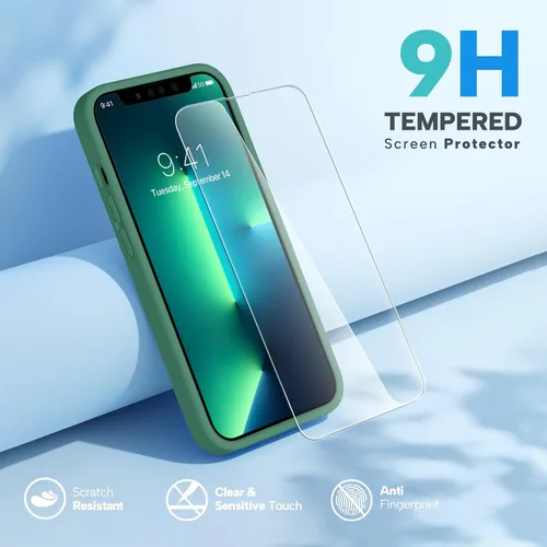 Miniatura 7 de Miracase Funda diseñada para iPhone 13 Pro Max con protector de pantalla, [forro de microfibra suave antiarañazos], funda protectora de silicona