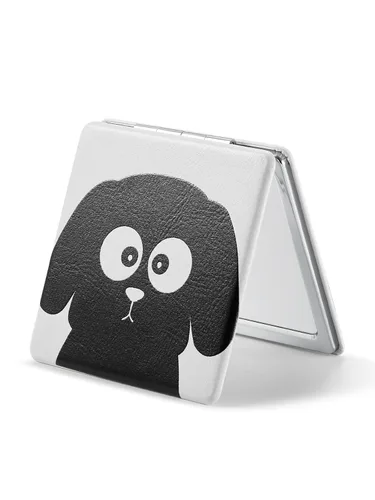 Miniatura 27 de Omiro - Espejo compacto, cuero PU clásico. Ampliación 1x/3x, ultra portátil para el bolsillo, ideal para bolsos y viajes (negro)