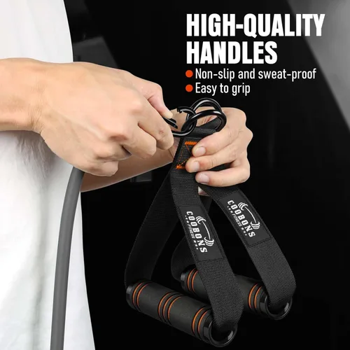Miniatura 5 de Resistance Bands with Handles, 175lb Exercise Bands for Working Out, Fitness Bands, Workout Bands with Door Anchor and Ankle Straps, Physical