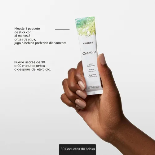 Miniatura 6 de THORNE Creatina - Polvo de monohidrato de creatina micronizado - Apoyo para músculos y función cognitiva* - para mujeres y hombres - sin sabor