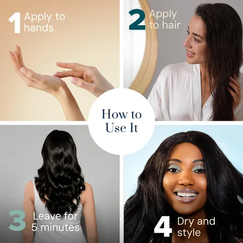 Miniatura 5 de Odeon Cera negra para el cabello, tinte temporal natural, lavable con cera de abejas y árbol de té, sin daños, sin alcohol, sin peróxido y sin Negro