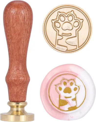 Miniatura 6 de Bonito sello de cera de pata de perro, sello de cera de sellado vintage Yoption ideal para adornar tarjetas de Navidad, sobres, invitaciones