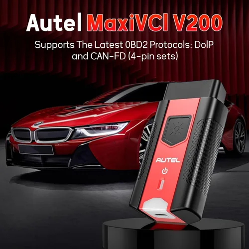 Miniatura 2 de Autel MaxiVCI VCI200 OBDII Conector, Interfaz de Comunicación Vehicular Bluetooth Interfaz de Diagnóstico Integral DoIP CAN FD Funciona con BT508
