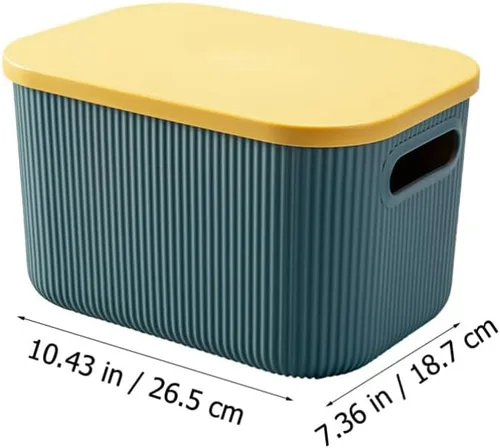 Miniatura 3 de Garneck 1 caja de almacenamiento de plástico con tapa, elegante organizador para ropa, cosméticos y decoración del hogar más versátil y opción