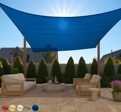 Miniatura 43 de GORILLA GRIP Toldo rectangular resistente con protección UV, resistente a la decoloración, desgarros y al óxido, bordes curvos que bloquean la luz