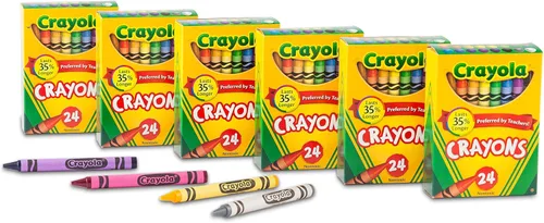 Miniatura 7 de Crayola Crayones - Suministros escolares a granel para niños, caja de crayones de 24 unidades (paquete de 6), colores surtidos