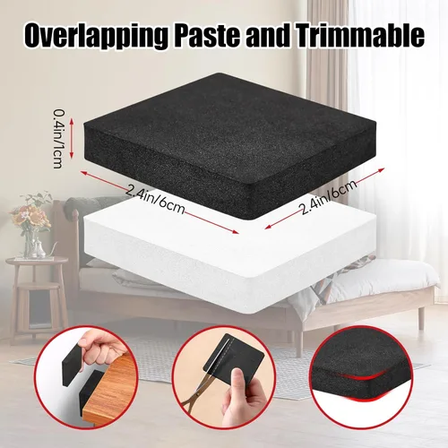 Miniatura 2 de ZhouDaShu Topes antivibraciones para cabecero de pared, protector de pared de muebles, parachoques de ruido de marco de cama, almohadillas