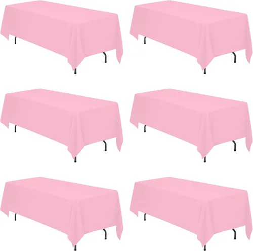 Miniatura 222 de BRILLMAX 6 Pack de Manteles Azul Marino para Mesas Rectangulares de 8 Pies 90 x 156 Pulgadas - 8 pies Mantel Rectangular a Granel de Lino