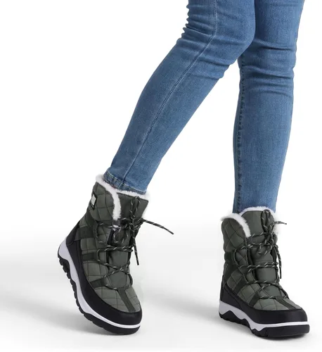 Miniatura 5 de DREAM PAIRS Botas de nieve de invierno para mujer, botines de goma impermeables con forro de piel sintética cálido y cómodo, con cordones
