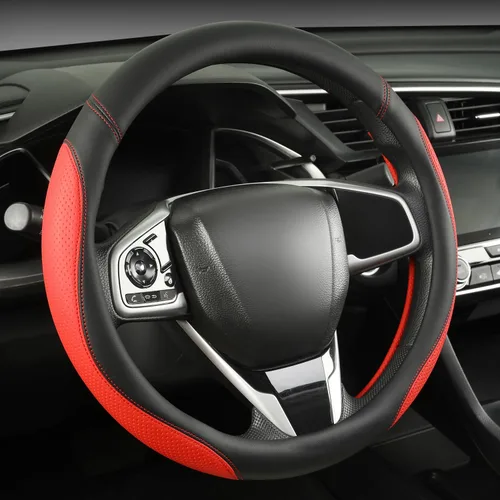 Miniatura 10 de Funda para Volante de Coche para Toyota - Camry RAV4 Corolla Sienna, Highlander, Diseño Deportivo, Negro