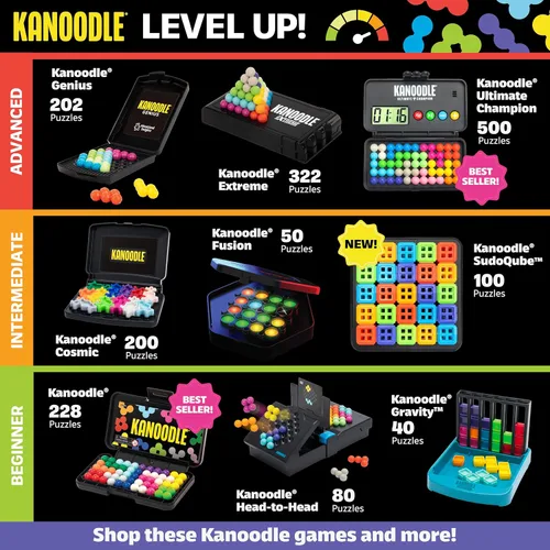 Miniatura 6 de Educational Insights Kanoodle Genius Juego de Rompecabezas 3D para Cerebro y Desafíos Intelectuales para Adultos, Adolescentes y Niños, Más de 200