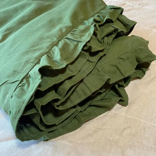 Miniatura 7 de Green Hemp Duvet Cover with Ruffles 1pc - only Duvet Cover (US Double 80x80")