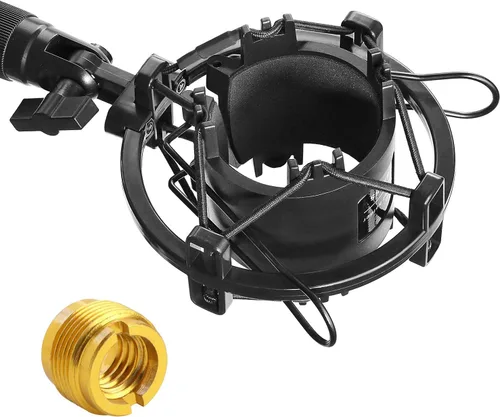 YOUSHARES Soporte de choque AT2020, soporte de choque para micrófono reduce el ruido de vibración para Audio Technica AT2020 AT2035 ATR2500