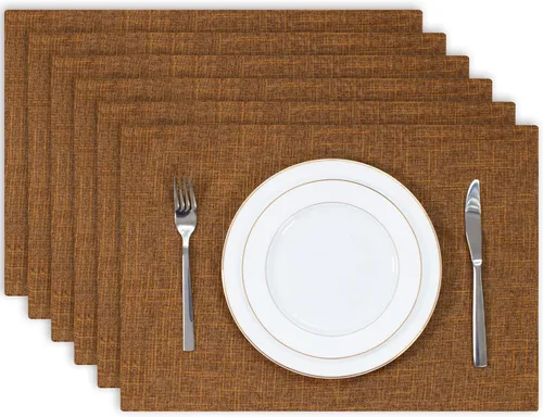 Miniatura 17 de Kevin Textile - Juego de 4 manteles individuales resistentes al calor, lavables, para fiestas, bufé, cenas, 13 x 19 pulgadas, color negro
