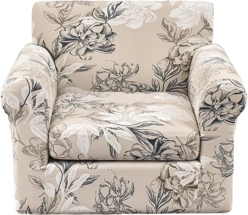 Miniatura 38 de KRFOONN - Fundas elásticas de 4 piezas para sillón y sofá, funda con estampado y 3 fundas independientes para cojines de asiento, lavables, Color01