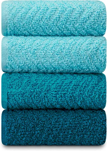Miniatura 5 de DecorRack Paquete de 4 toallas de cocina, 100% algodón, 15 x 25 pulgadas, absorbentes para secar platos, toallas de mano, paños de limpieza