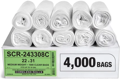 Miniatura 35 de Aluf Plastics - Bolsas de basura de 7-10 galones (paquete comercial de 1000 unidades) - Serie de reducción de fuente, valor de alta densidad