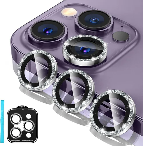 Miniatura 13 de Tensea Protector de lente de cámara para iPhone 14 Pro Max, protector de lente de cámara de vidrio templado 9H, protector de pantalla, anillo