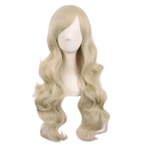 Miniatura 21 de MapofBeauty - Encantadora peluca larga y rizada para mujer, 28 pulgadas (70 cm), negro