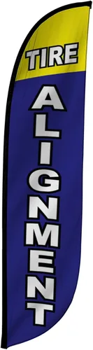 Miniatura 15 de LookOurWay Bandera de plumas, bandera publicitaria de 12 pies de alto para promoción de negocios y eventos, solo bandera, detalles automáticos