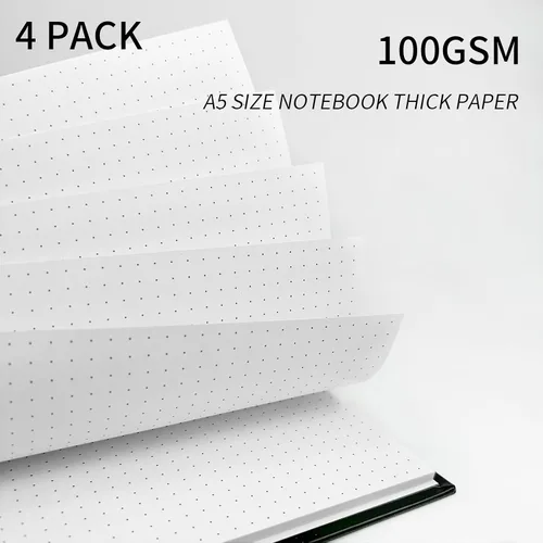 Miniatura 48 de Cuaderno grande en espiral rayado - Paquete de 4 cuadernos rayados de 8.5" x 11" con tapa dura de 7mm, cuaderno de 120 páginas, papel grueso de 100