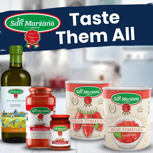 Miniatura 8 de La San Marzano Salsa Marinara, 24 onzas, salsa para pasta hecha en Italia, tomate multiusos de calidad premium, todo natural, dieta mediterránea