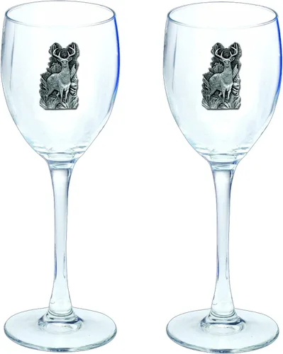 Miniatura 8 de Heritage Pewter Notre Dame - Juego de 2 copas de agua de vidrio de 12 onzas, vidrio de peltre hecho por expertos