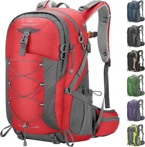 Maelstrom Mochila de senderismo, mochila de camping, mochila de senderismo impermeable de 40 litros con cubierta para lluvia, mochila de viaje 40L