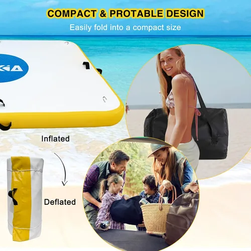 Miniatura 6 de Inflatable Dock- Floating Docks for Lakes 10ft 6ft 8ft 5ft, Inflatable Water Mat Island Float Blow Up Platform for River, Pool, Ocean