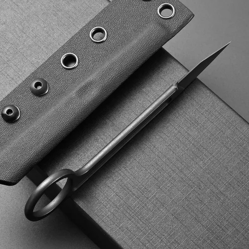 Miniatura 8 de CCanku C1104 - Cuchillo de hoja fija D2 con mango de acero inoxidable para caza, herramienta EDC, supervivencia, campamento al aire libre con funda