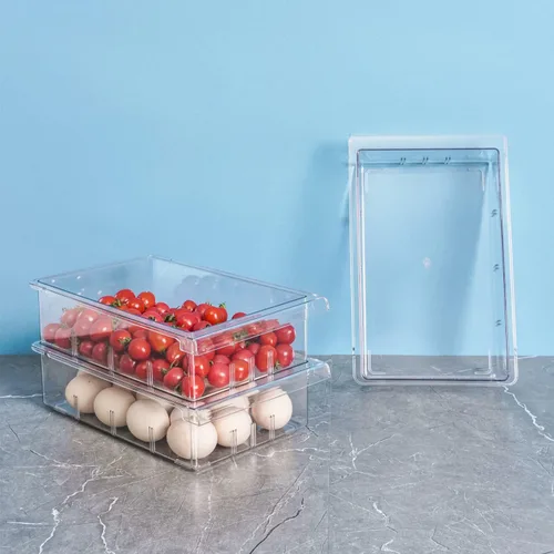 Miniatura 3 de Farochy Organizadores de Cajones para Refrigerador - Caja de Almacenamiento con Soporte para Huevos para Estante de Nevera para Frutas y Verduras