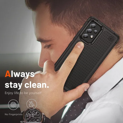 Miniatura 6 de Jeylly Funda para Samsung Galaxy A52 5G, Galaxy A52 Funda para teléfono con protector de pantalla híbrida de silicona antiarañazos, funda de defensa