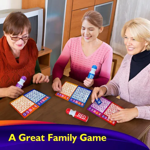 Miniatura 6 de Juego de bingo EXTRIC, juego de bingo para adultos y niños, set de bingo incluye rotuladores de bingo, tarjetas de bingo y números para llamar.