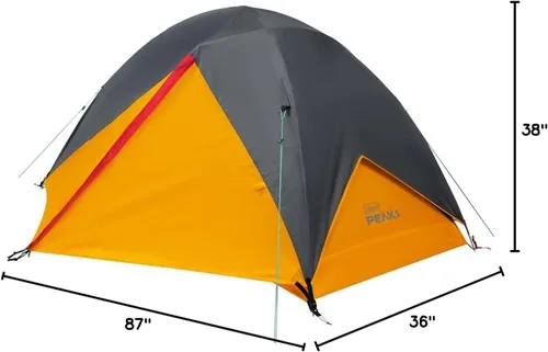 Miniatura 8 de Coleman PEAK1 - Tienda de campaña premium impermeable para mochileros con toldo contra lluvia y huella, tienda de camping ligera que soporta vientos