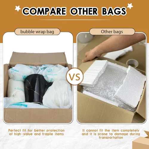 Miniatura 6 de Bolsa de espuma para envío, paquete de 8 prácticas bolsas de embalaje de espuma de expansión de temperatura ambiente, paquete instantáneo de llenado
