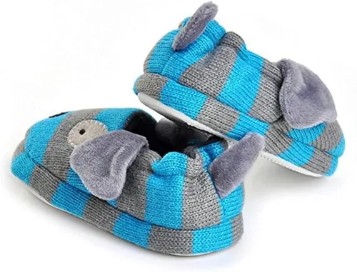 Miniatura 4 de Enteer Pantuflas para perros para bebés y niños, Azul Patchwork