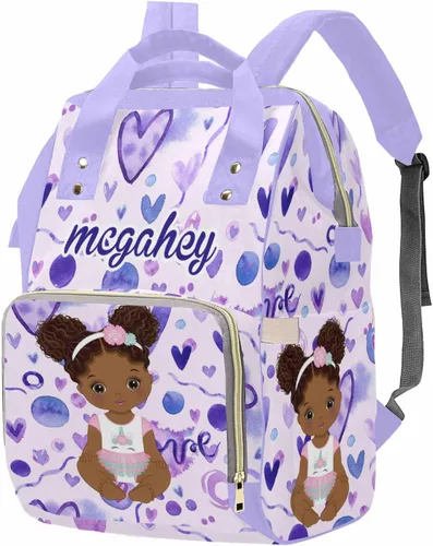 Miniatura 45 de M YESCUSTOM Bolsa de pañales personalizada con nombre para mamá, mujer, esposa, mochila personalizada, 0625-12, Mochilas Daypack