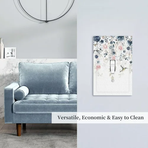 Miniatura 46 de Decorative Outlet Covers Blue Background White Cat Daisy Floral 2-Gang 1-Gang Wall Plate Single Toggle/Rocker Farmhouse Style Light Switch Covers